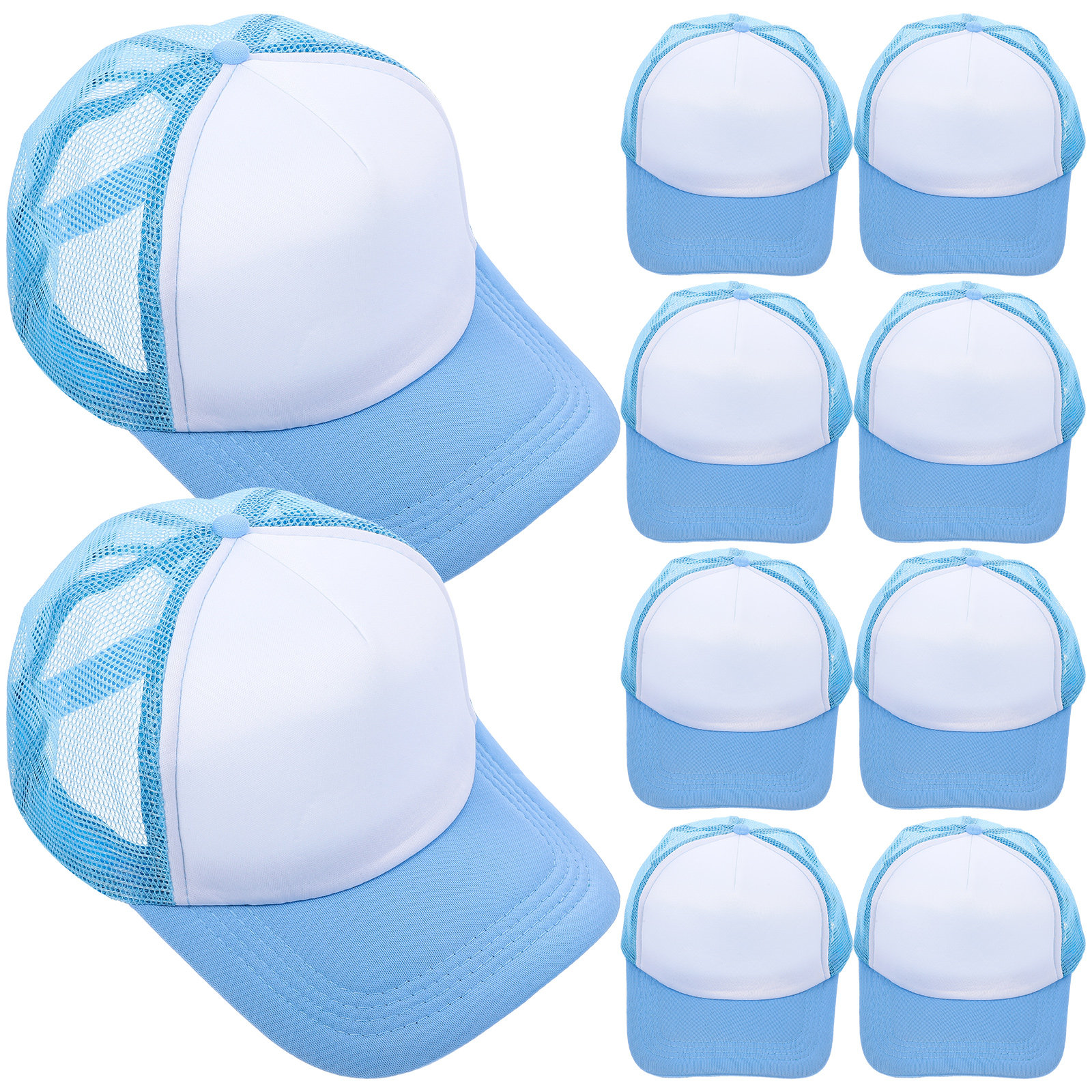 Hat Sublimation Blank - 10Pcs Blank Baseball Hats Mesh Design