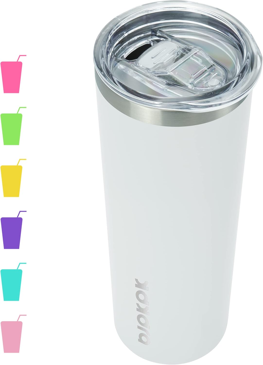Tumbler 20Oz White - 20 oz Skinny Tumbler with Lid,