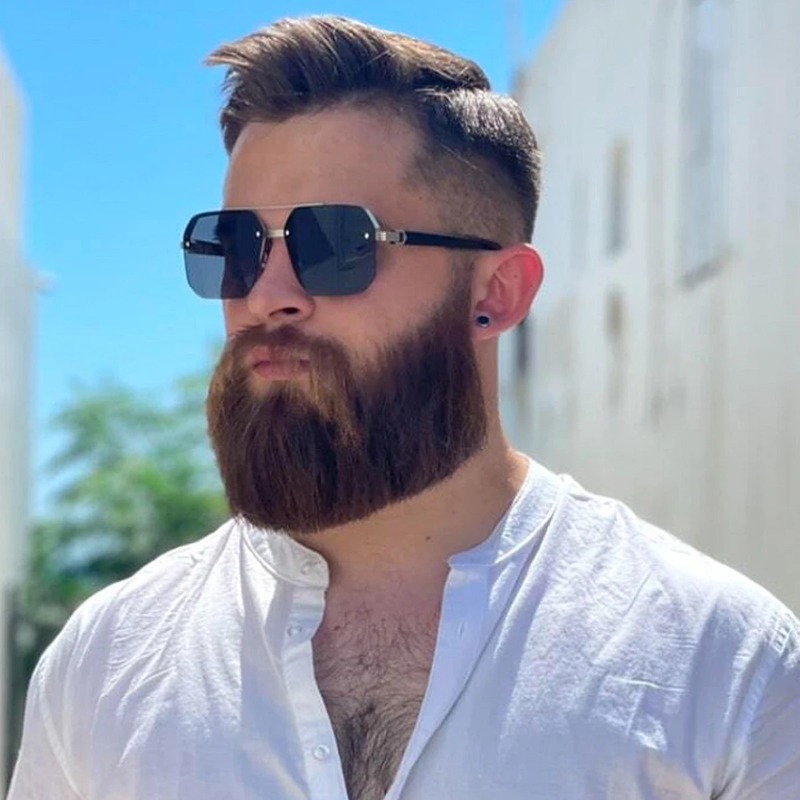 Men's Metal Sunglasses Square  - Metal Photo Panel のレビューと価格
