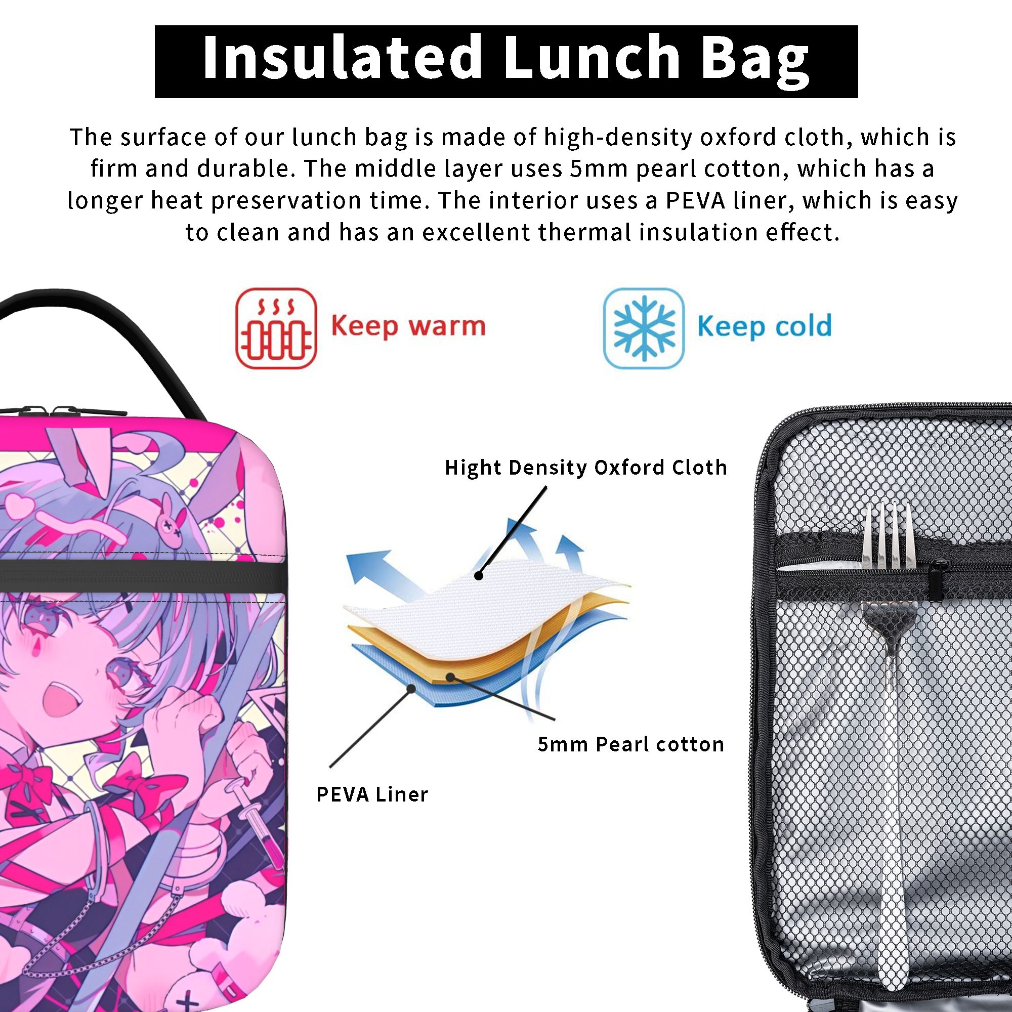 Hatsune Miku  Insulated Lunch  - Tote Bag Sublimation のレビューと価格