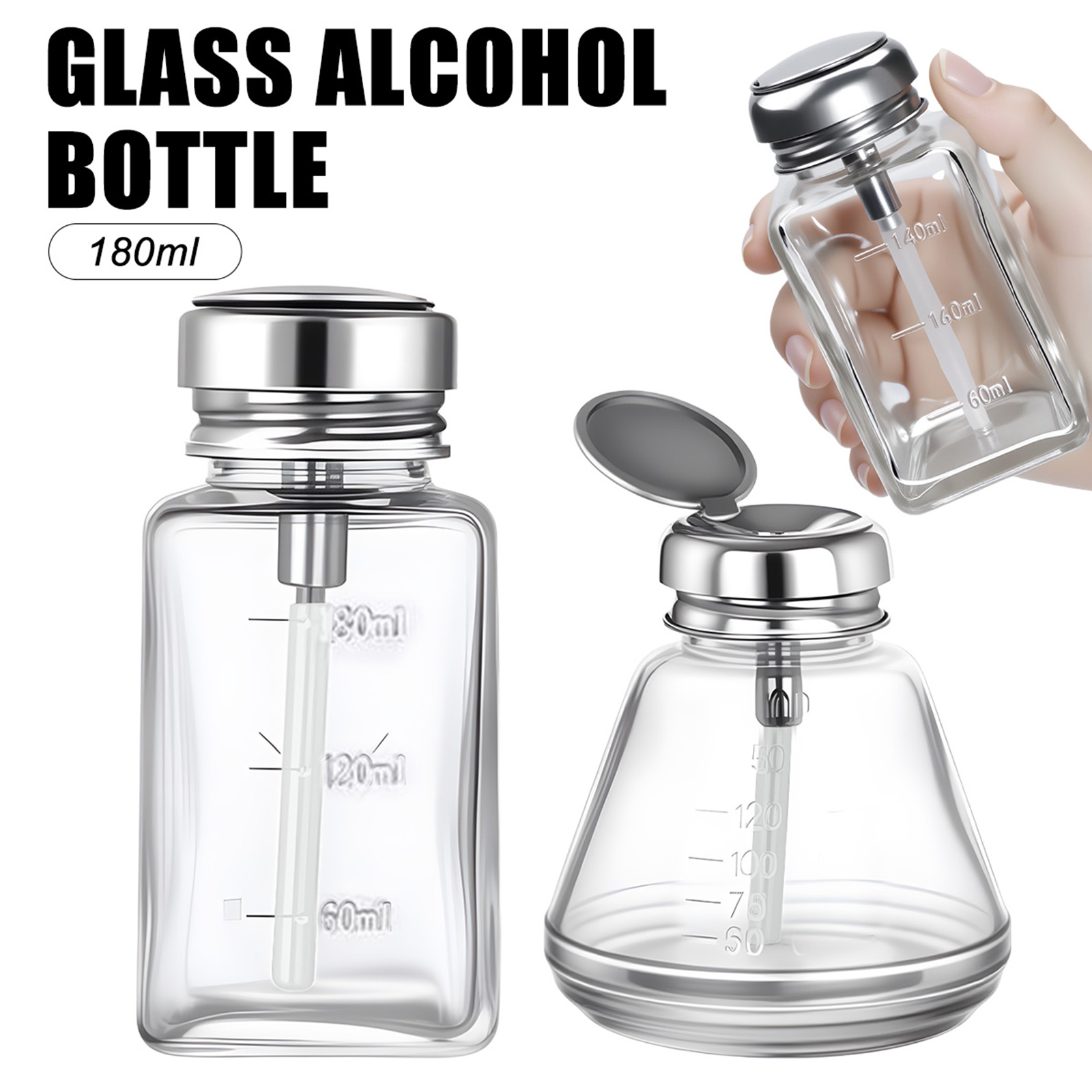 180ml Nail Glass Bottle Press  - Water Bottle Blank のレビューと価格