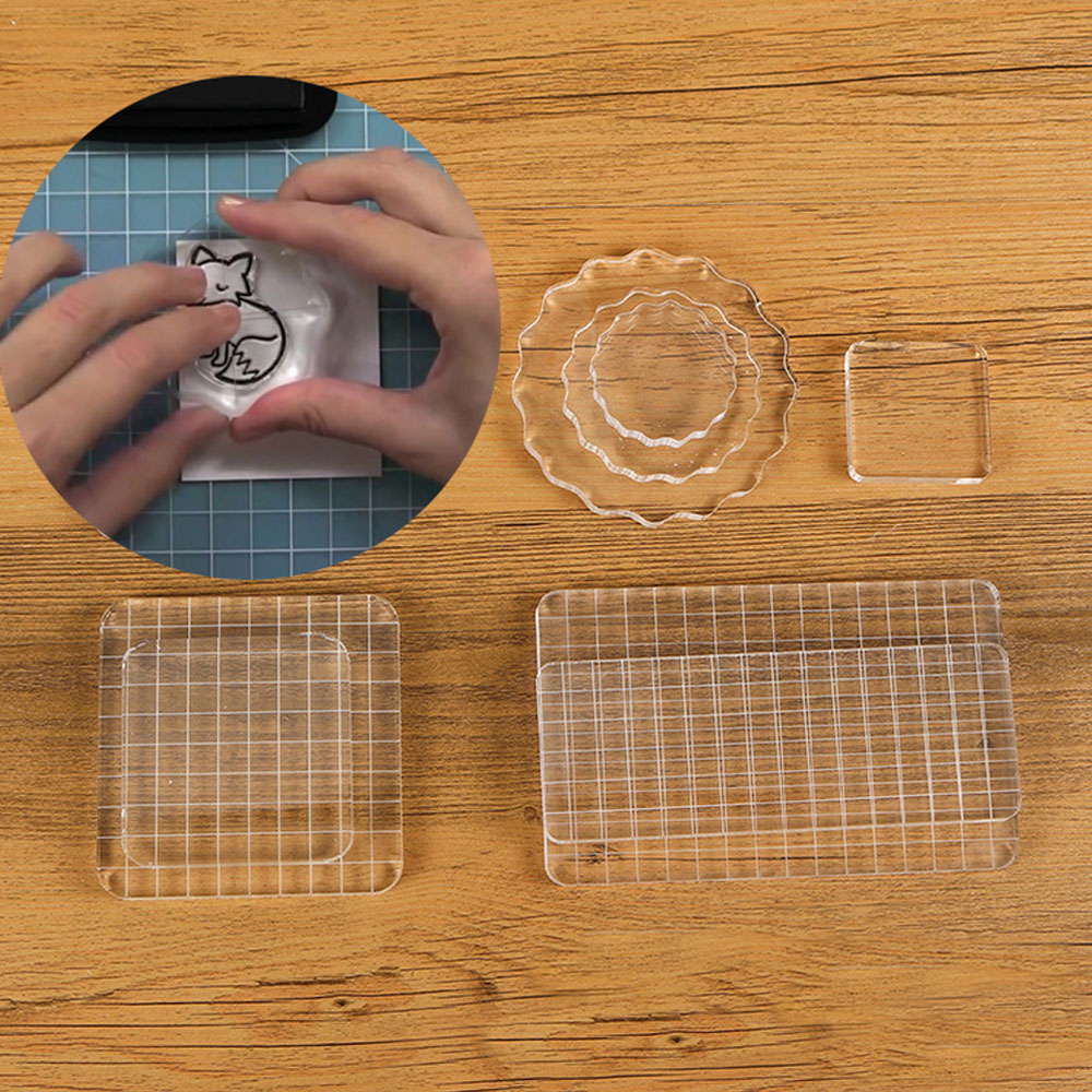 Clear Acrylic Stamp Block Use  - Photo Acrylic Block のレビューと価格