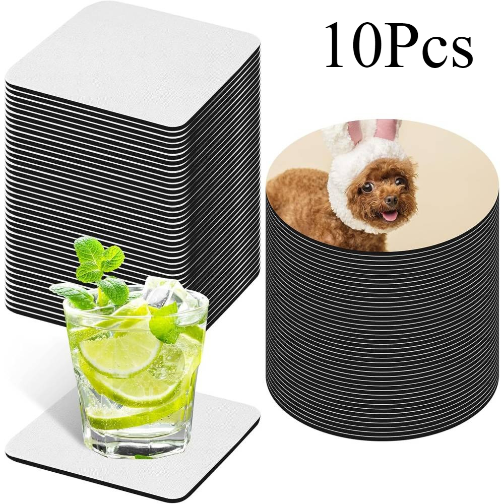 10 Pcs Sublimation Coasters Bl - Coaster Sublimation Blank のレビューと価格