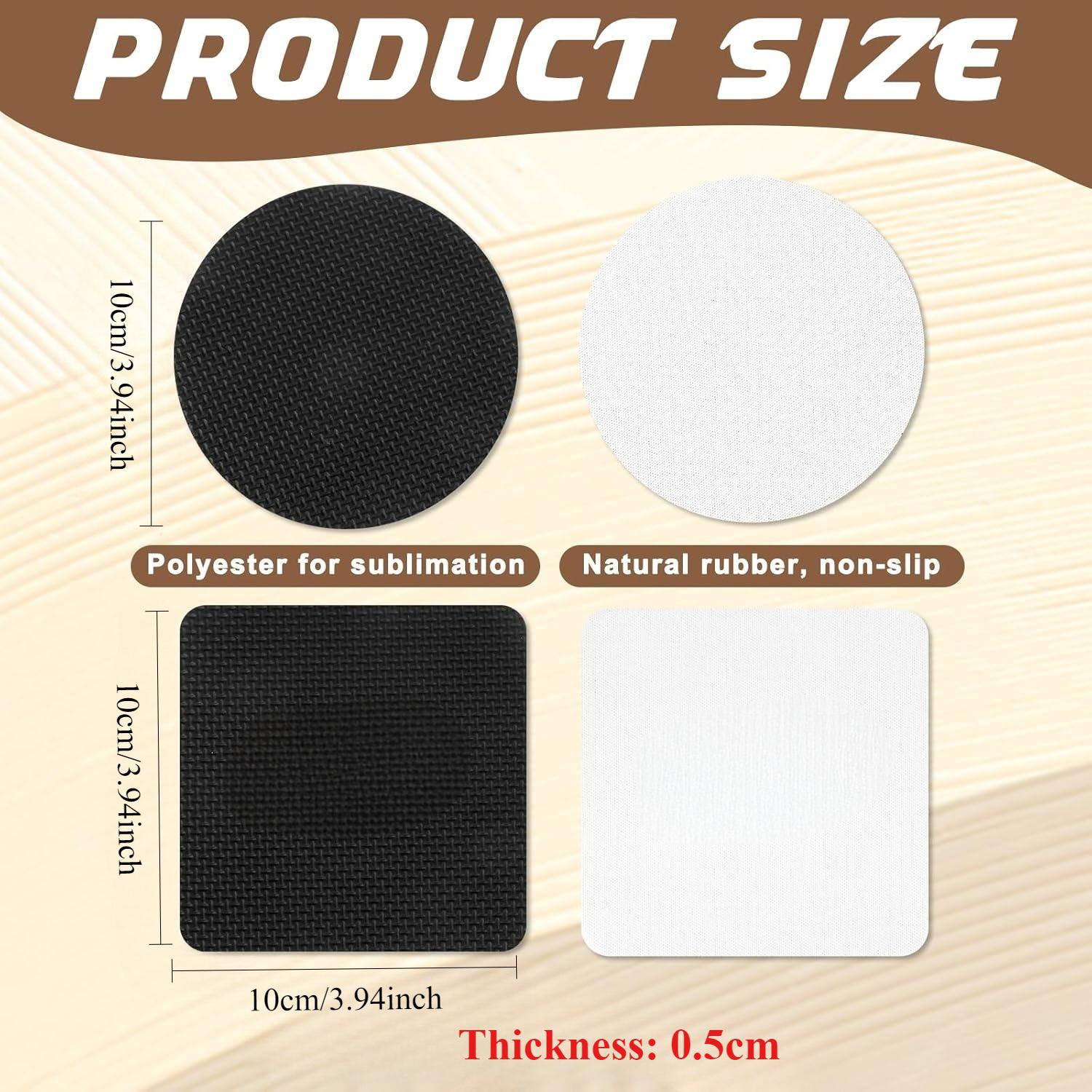 10 Pcs Sublimation Coasters Bl - Coaster Sublimation Blank のレビューと価格
