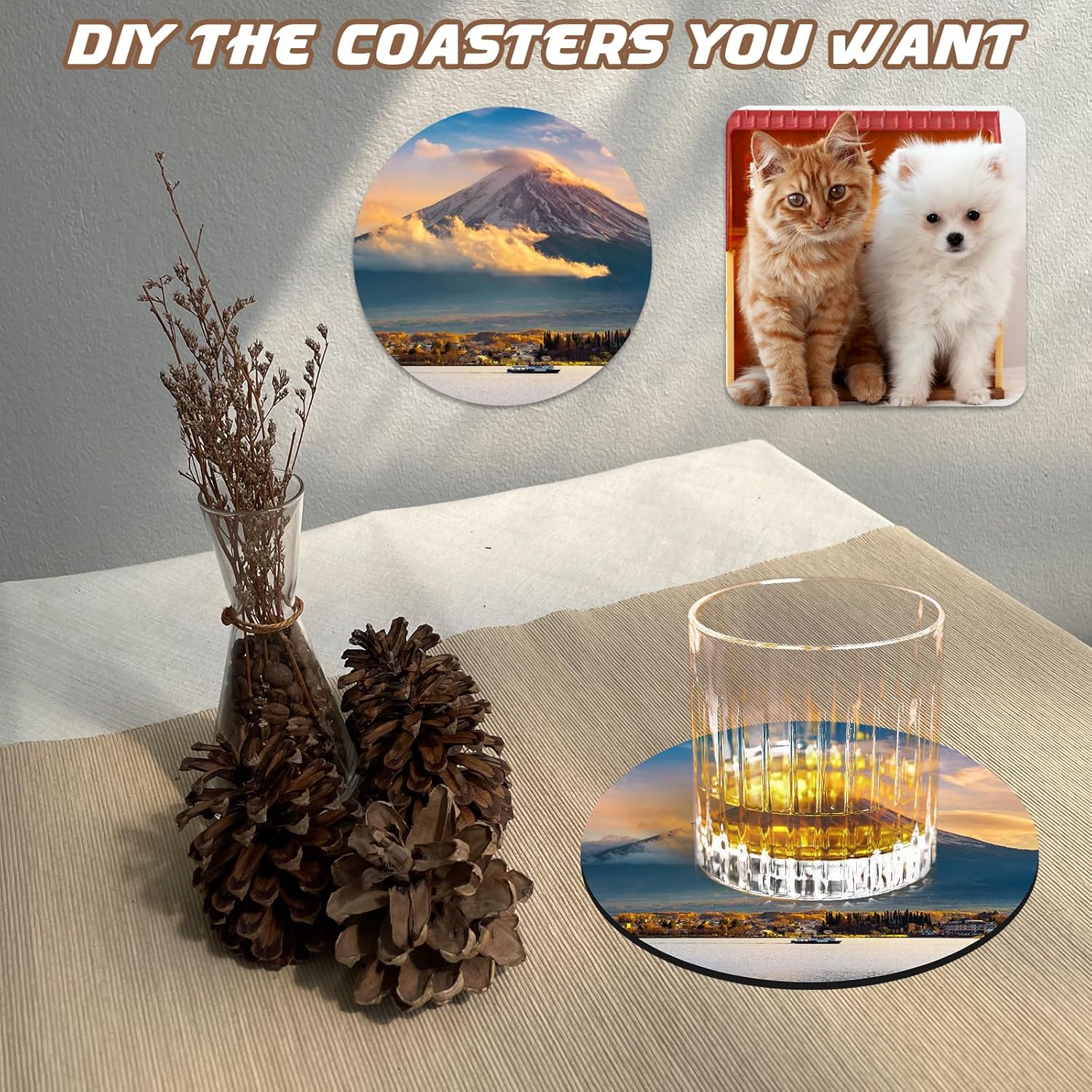 10 Pcs Sublimation Coasters Bl - Coaster Sublimation Blank のレビューと価格