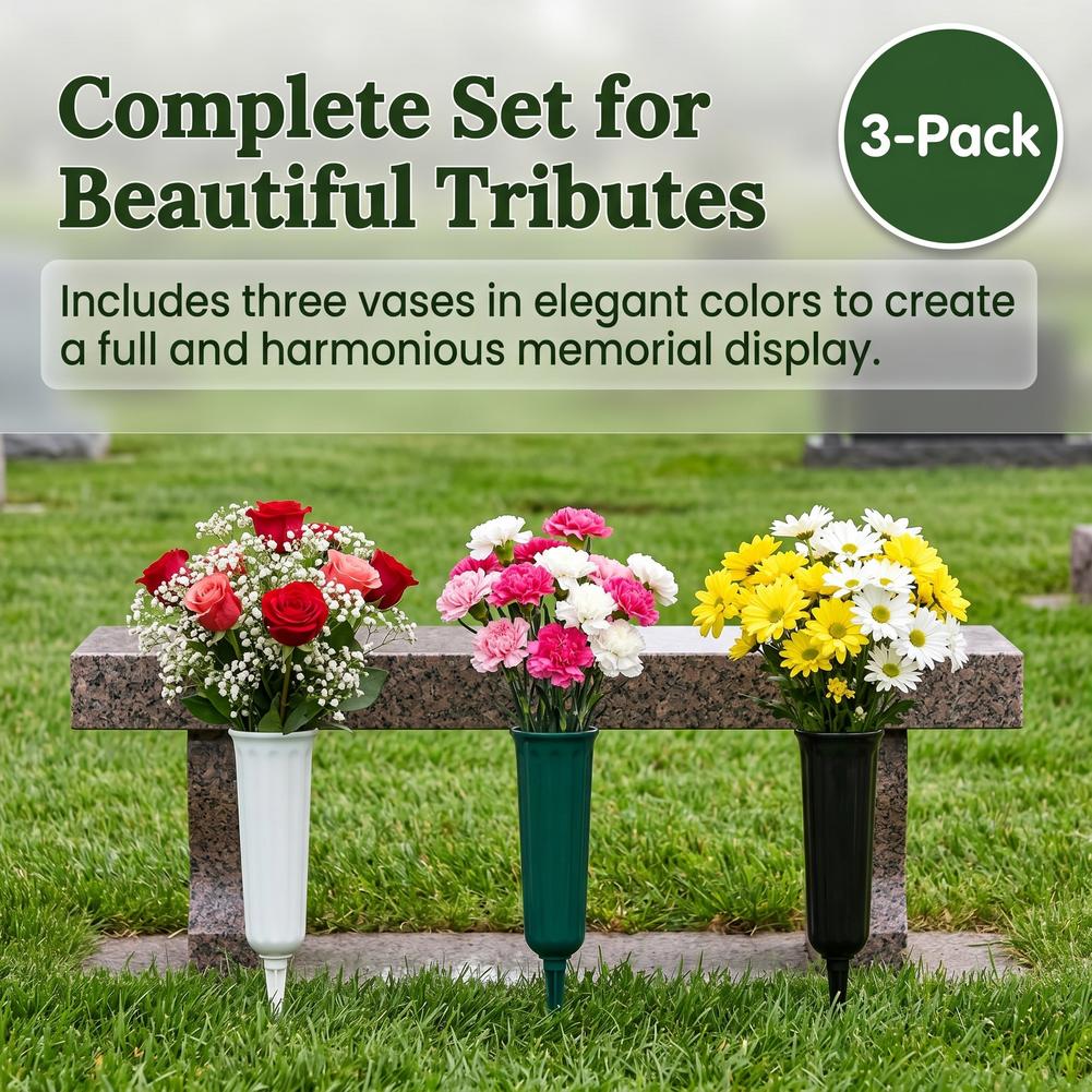 1/3pcs Cemetery Vase with Spik - Yard Sign Blank のレビューと価格