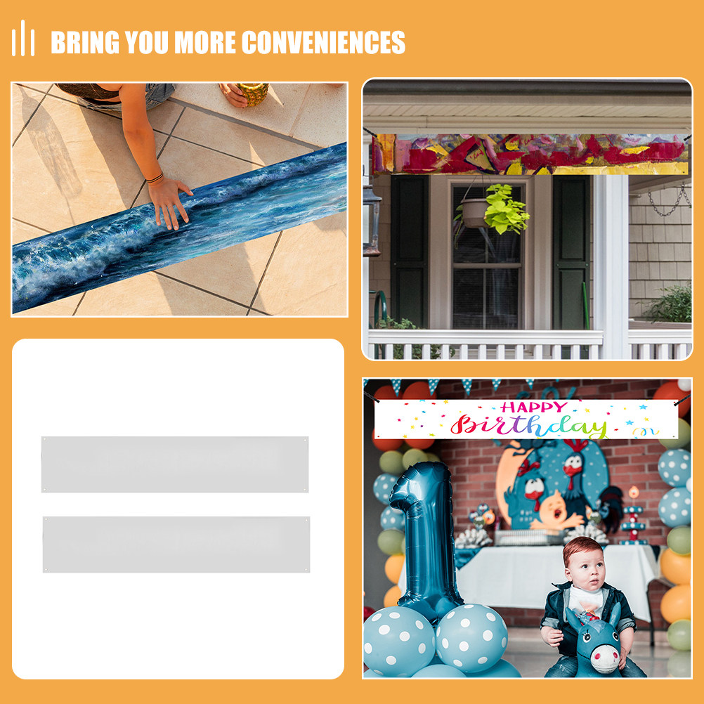 2Pcs Large Blank DIY Banner Wh - Yard Sign Blank のレビューと価格