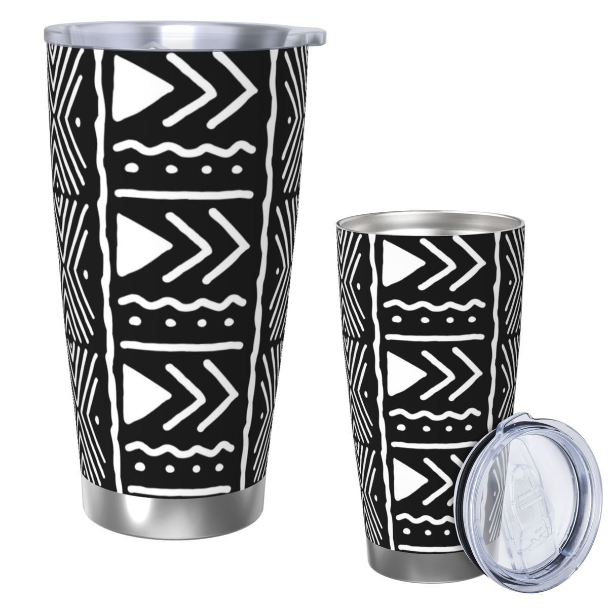 Black And White African Bogola - Tumbler 20Oz White のレビューと価格