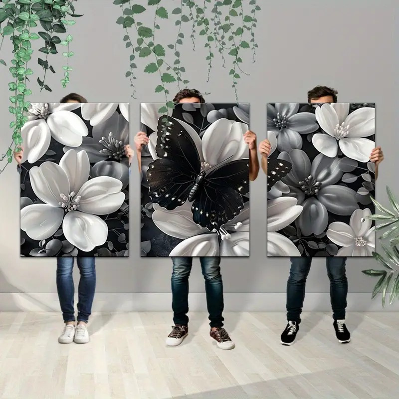 Framed Set of 3 Canvas Wall Ar - Canvas Wrap Ready のレビューと価格