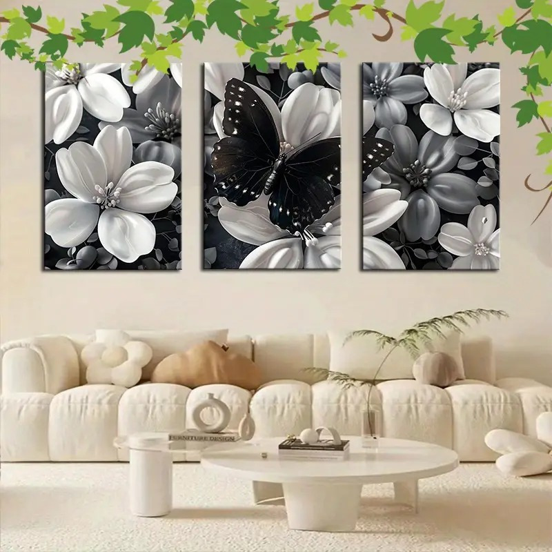 Framed Set of 3 Canvas Wall Ar - Canvas Wrap Ready のレビューと価格