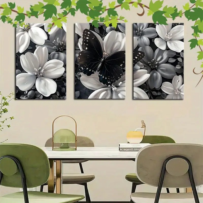 Framed Set of 3 Canvas Wall Ar - Canvas Wrap Ready のレビューと価格