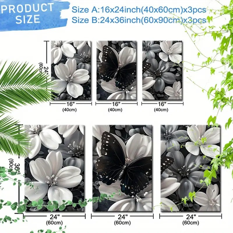 Framed Set of 3 Canvas Wall Ar - Canvas Wrap Ready のレビューと価格