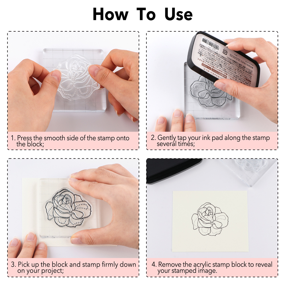 3pcs Clear Acrylic Stamp Block - Photo Acrylic Block のレビューと価格