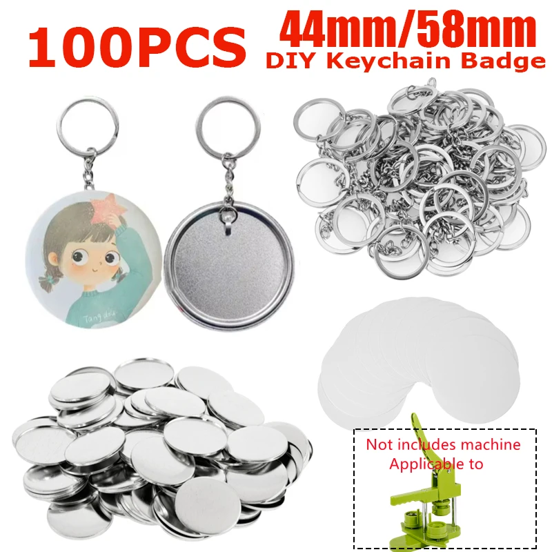 100PCS Blank Plastic/Metal But - Button Badge Blank のレビューと価格