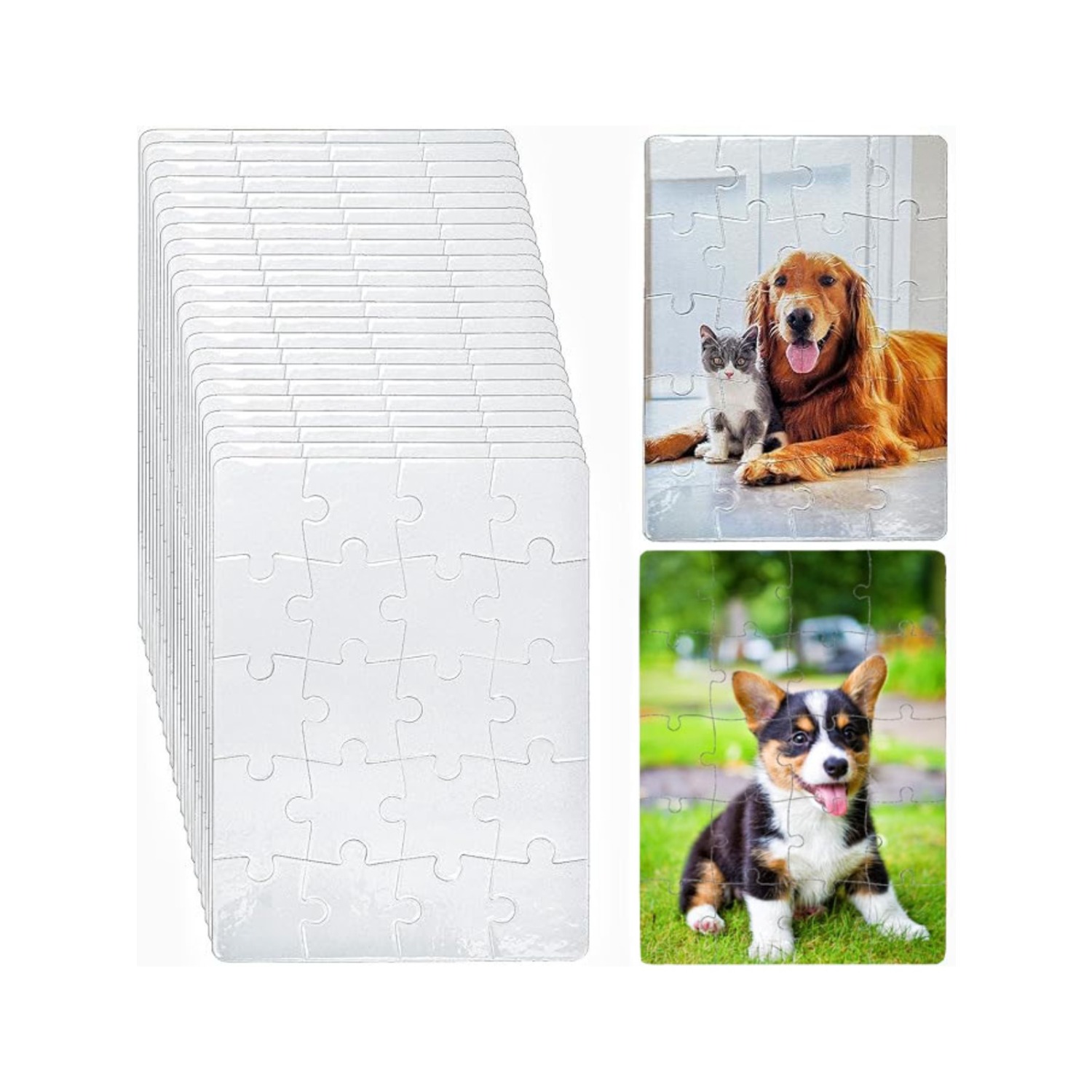 6pcs Blank Sublimation Puzzles - Puzzle Blank White のレビューと価格