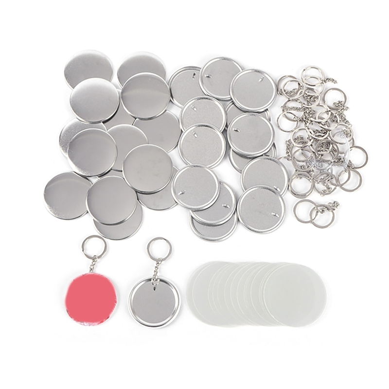100PCS 44MM 58MM Plastic Metal - Button Badge Blank のレビューと価格