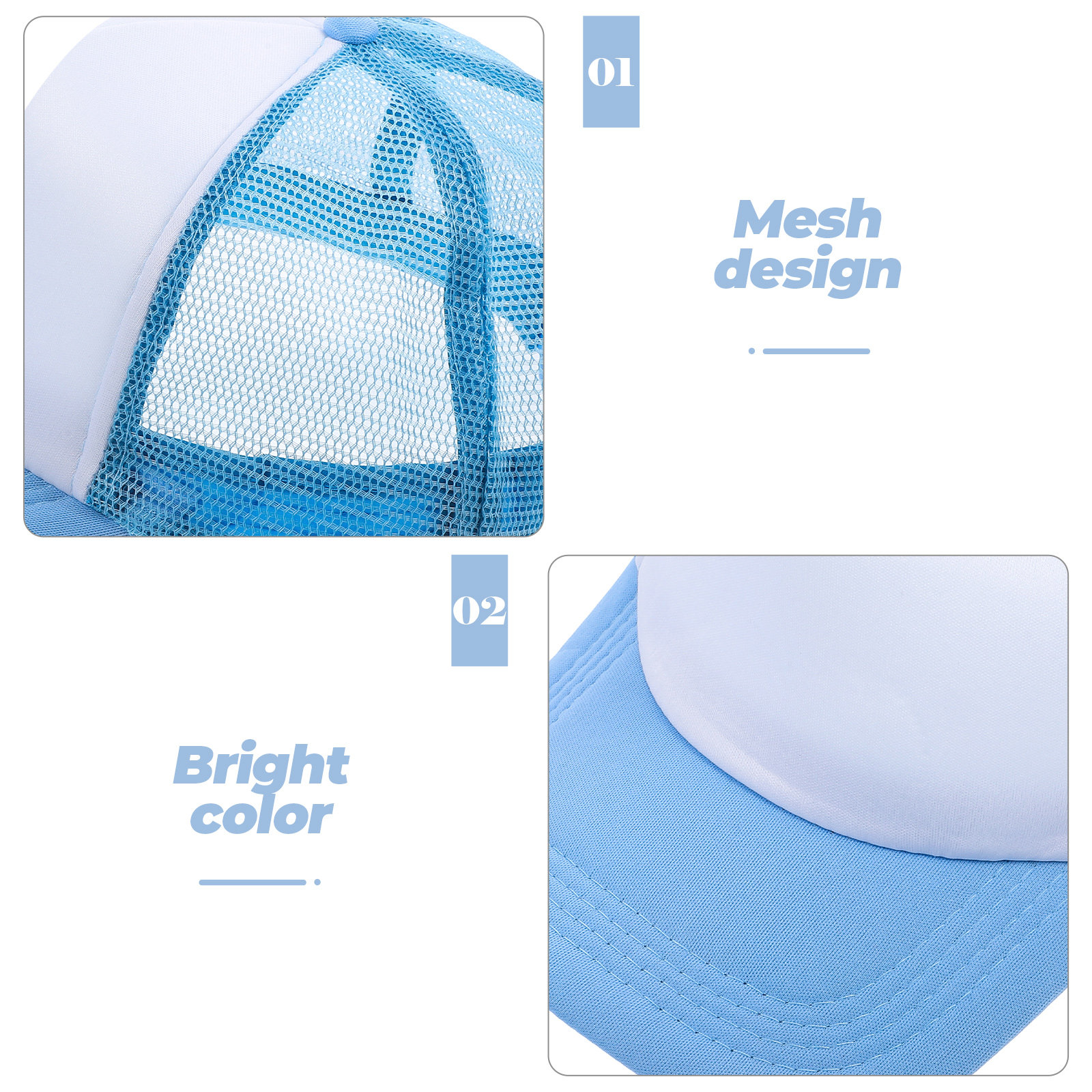 10Pcs Mesh Baseball Hat Blank  - Hat Sublimation Blank のレビューと価格
