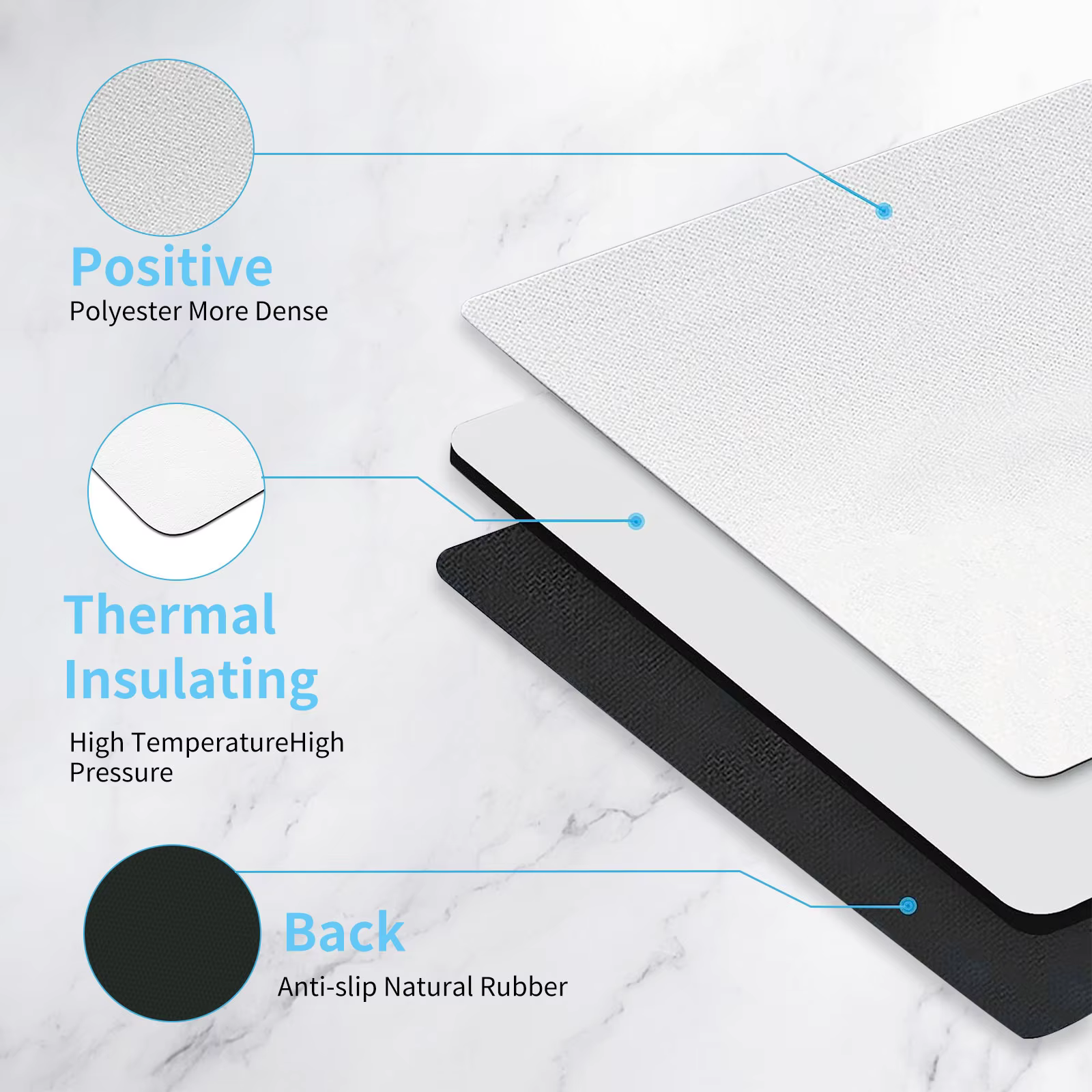 1 Pc Sublimation Mouse Pad Bla - Mouse Pad Blank Sublimation のレビューと価格