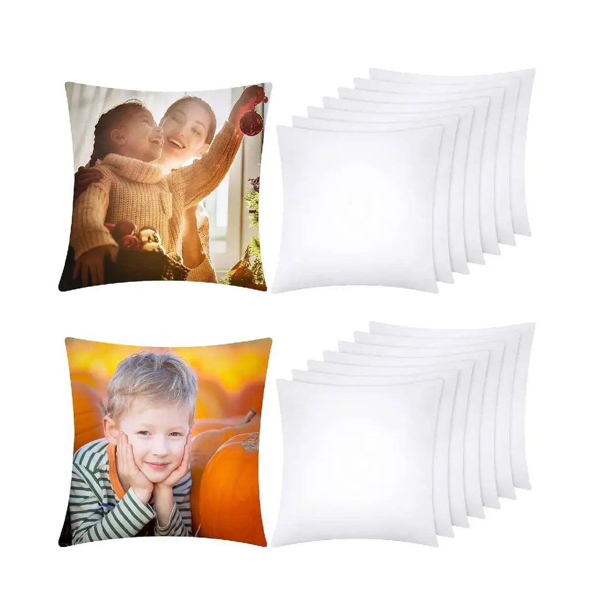 4-Pack White Polyester Peach S - Pillow Cover Sublimation のレビューと価格