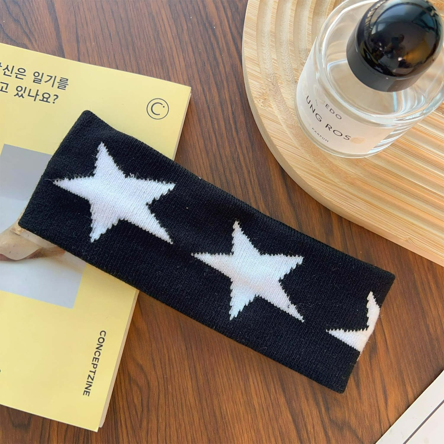 Star Embroidery Sports Headban - Bandana Blank White のレビューと価格