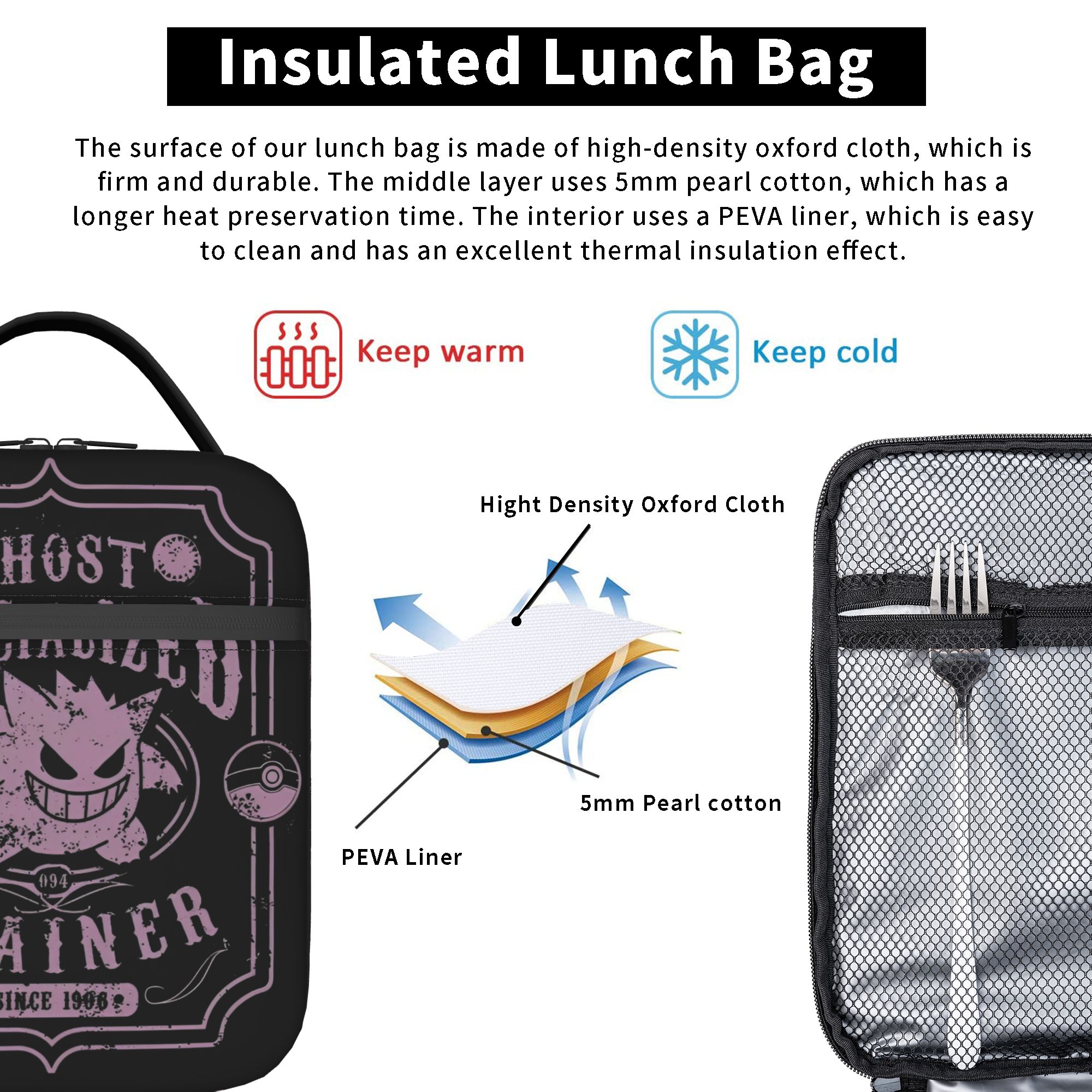 Gengar The Spooky Pokemon Insu - Tote Bag Sublimation のレビューと価格