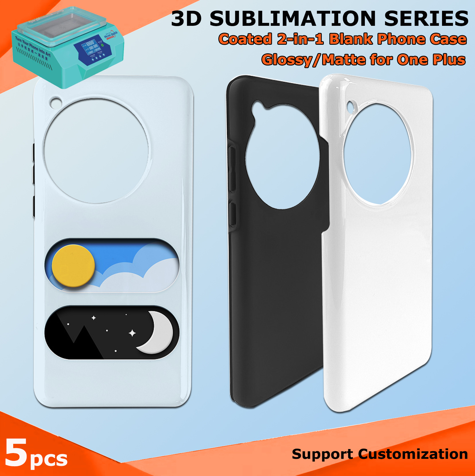Fonlyu 5pcs Coated 2 in 1 Blan - Phone Case Blank Print のレビューと価格