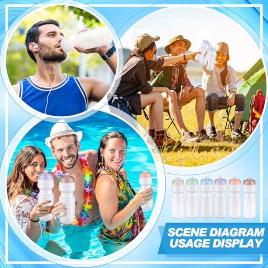 24 Pcs Sports Water Bottles Bu - Water Bottle Blank のレビューと価格