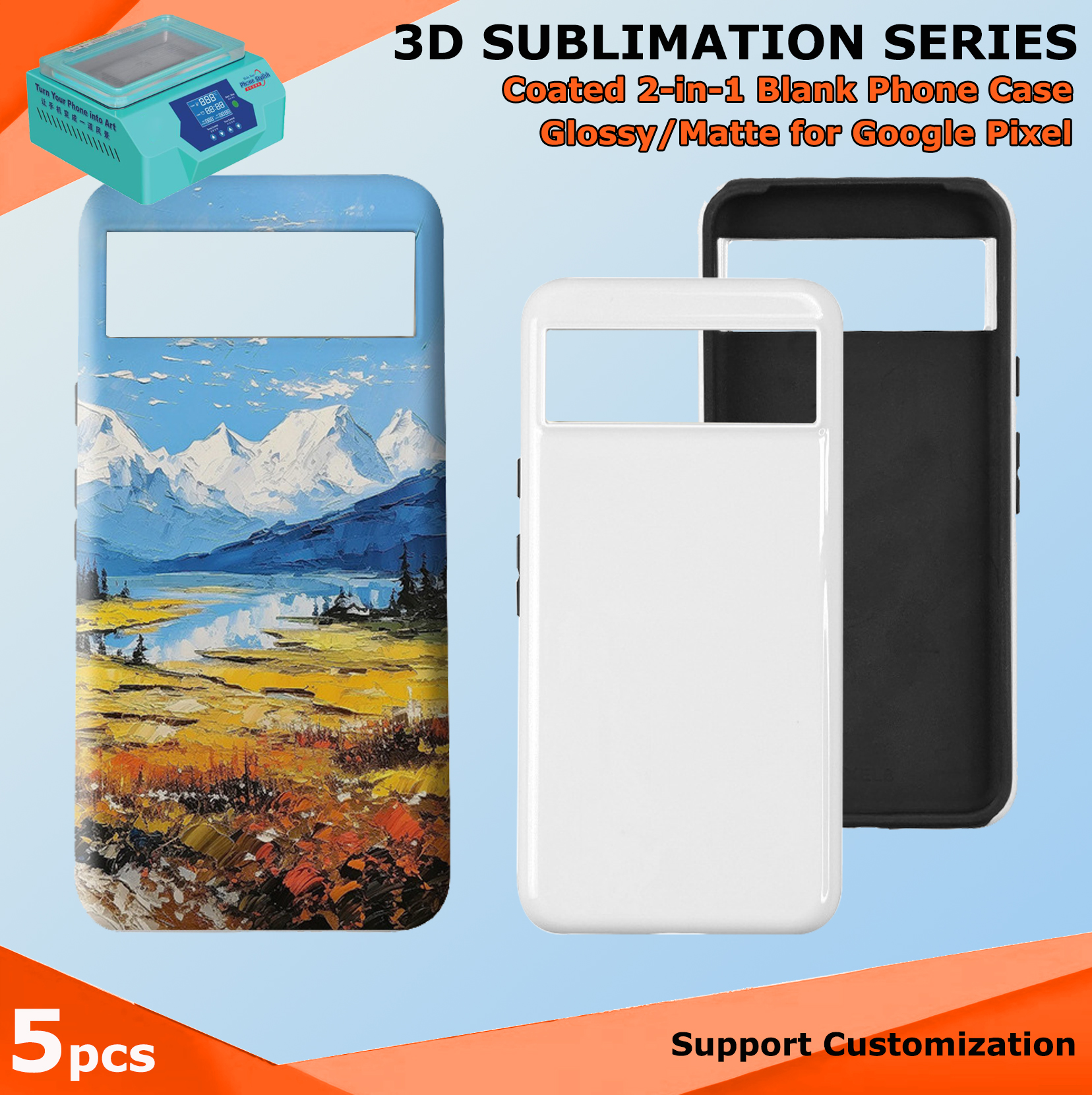 Fonlyu 5pcs Coated 2 in 1 Blan - Phone Case Blank Print のレビューと価格