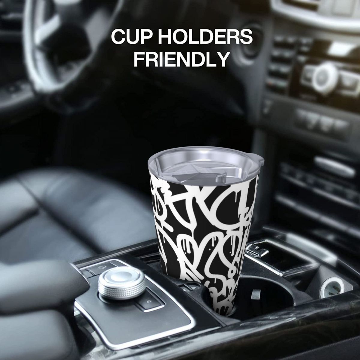 Black And White Graffiti Stain - Tumbler 20Oz White のレビューと価格