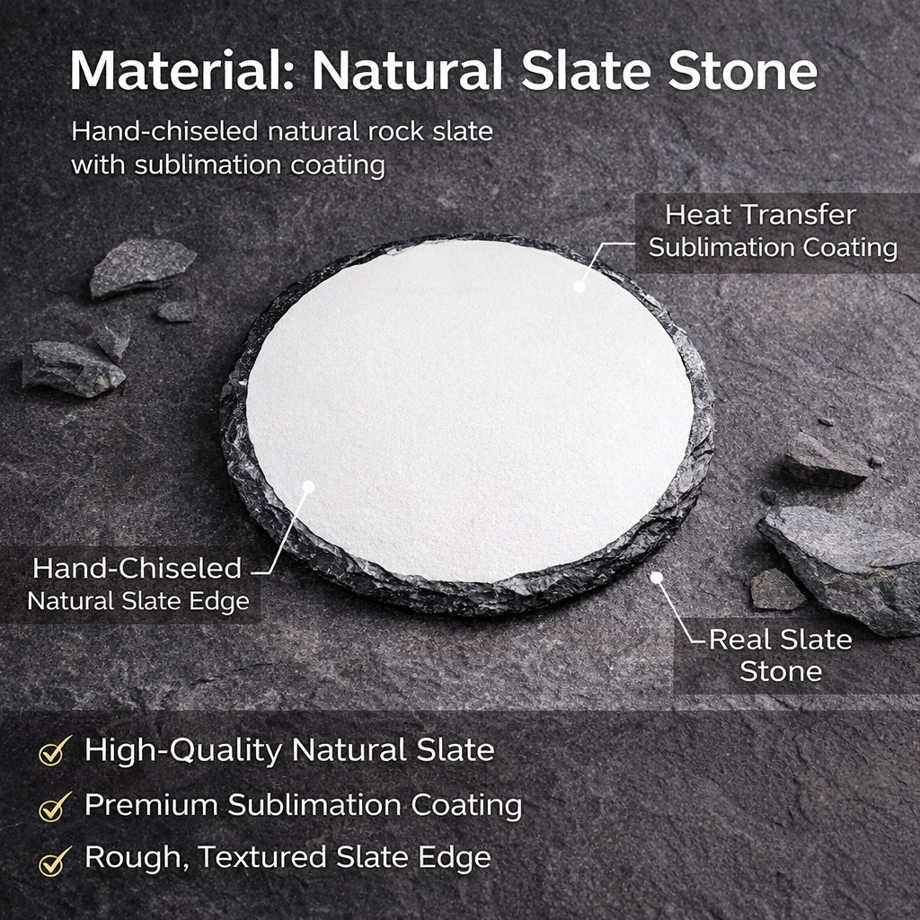 Round Sublimation Slate Coaste - Coaster Sublimation Blank のレビューと価格