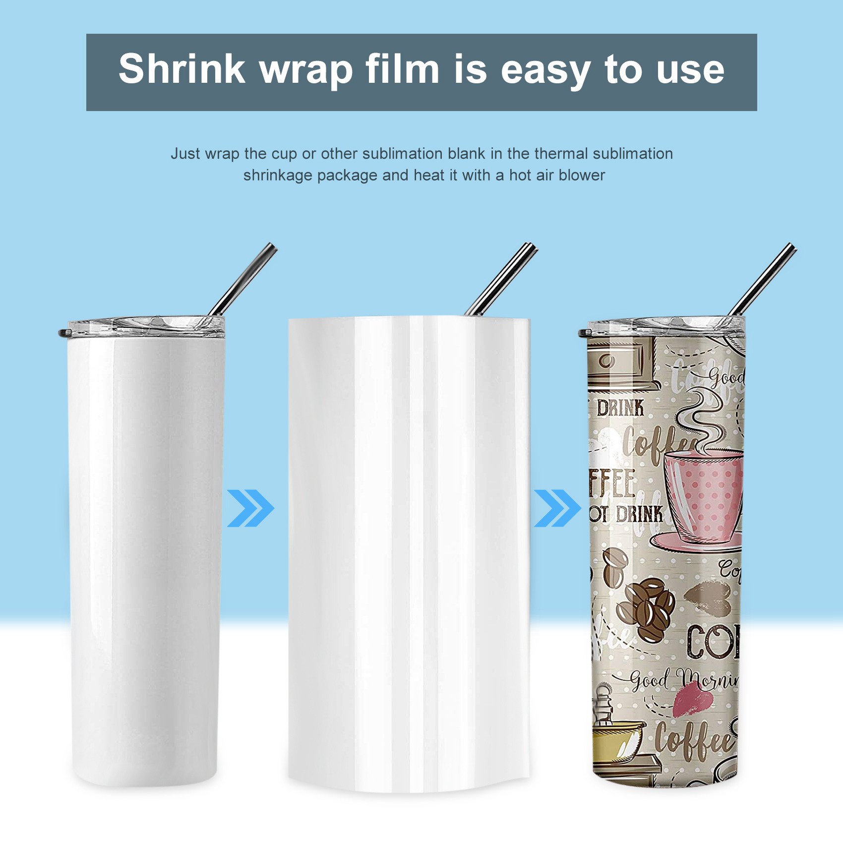 -FTGT 30Pcs Sublimation Shrink - Sublimation Mug White のレビューと価格