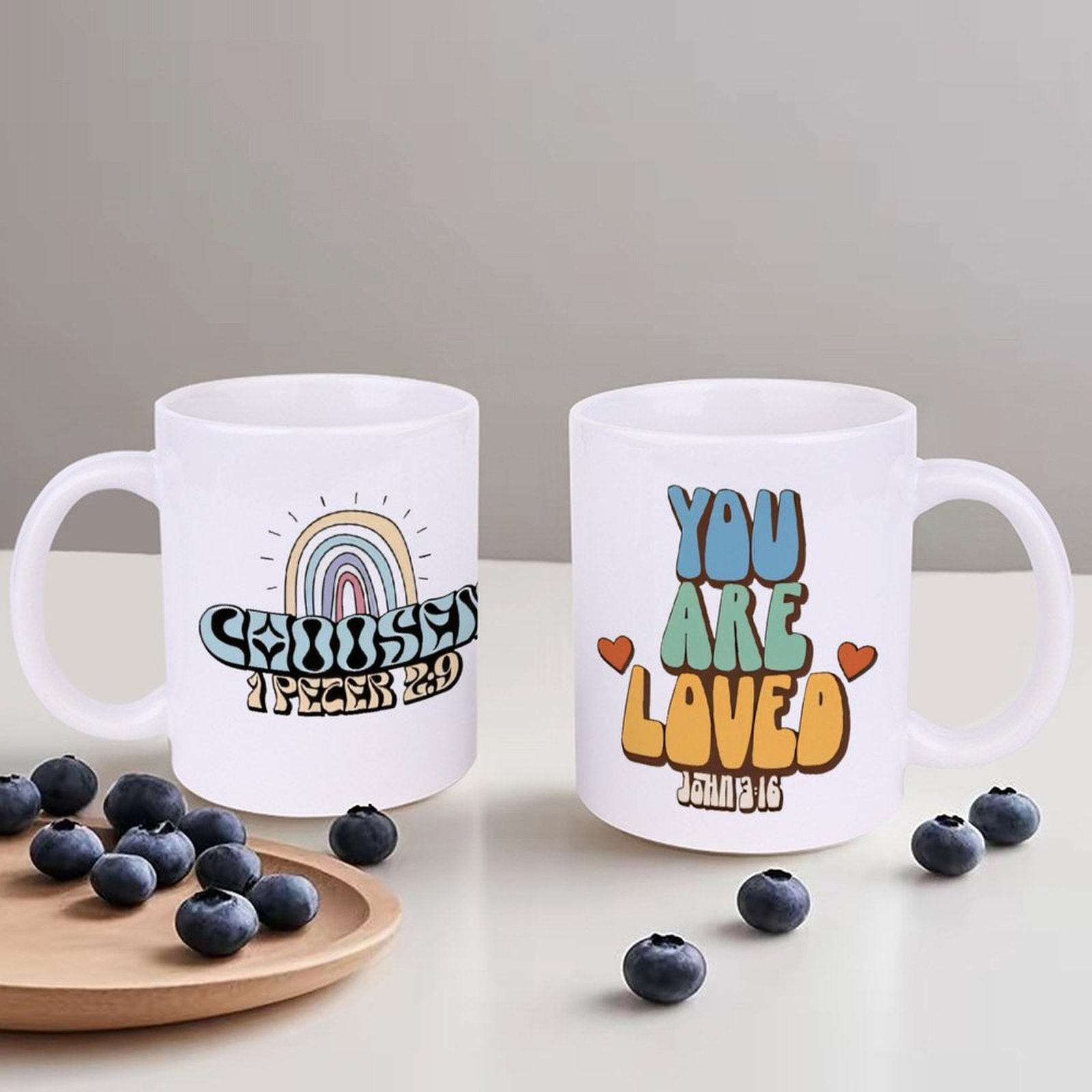 A Rainbow And A Rainbow With T - Sublimation Mug White のレビューと価格