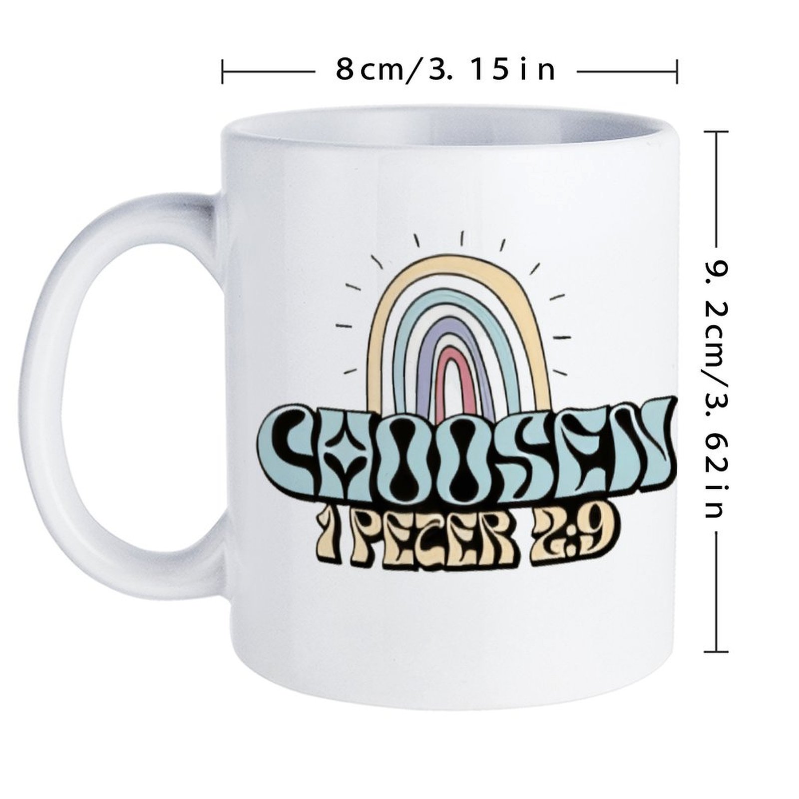 A Rainbow And A Rainbow With T - Sublimation Mug White のレビューと価格