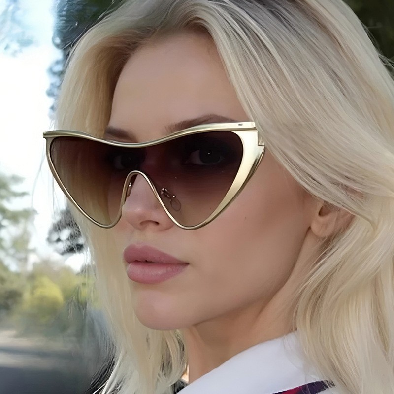 Rimless Y2K Style Sunglasses R - Metal Photo Panel のレビューと価格