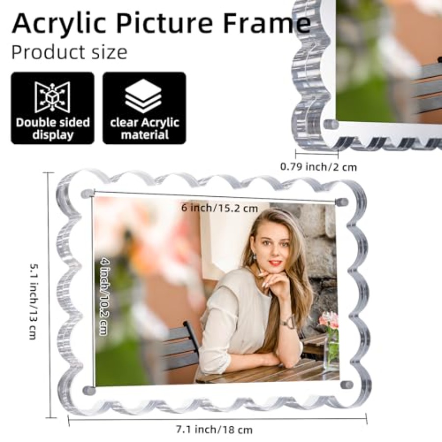 3 Pack Acrylic Picture Frame.  - Photo Acrylic Block のレビューと価格