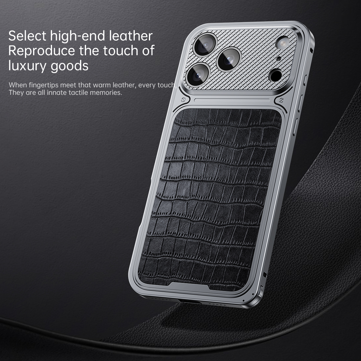 High End Crocodile Leather Pat - Metal Photo Panel のレビューと価格