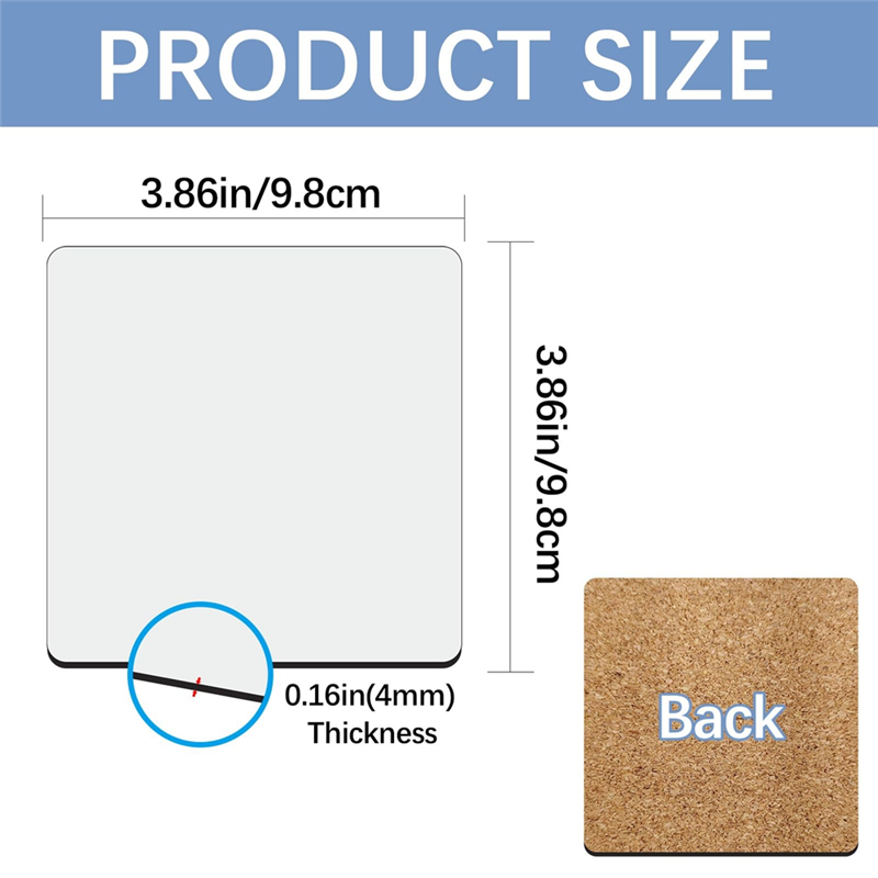 HGHO Sublimation Car Coasters  - Coaster Sublimation Blank のレビューと価格