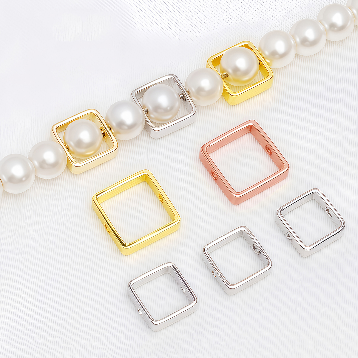 10PCS 18K Gold Plated Bead Fra - Metal Photo Panel のレビューと価格