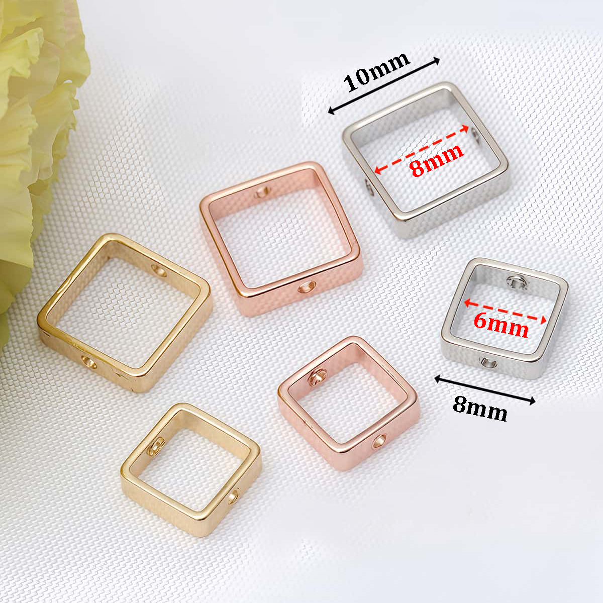 10PCS 18K Gold Plated Bead Fra - Metal Photo Panel のレビューと価格
