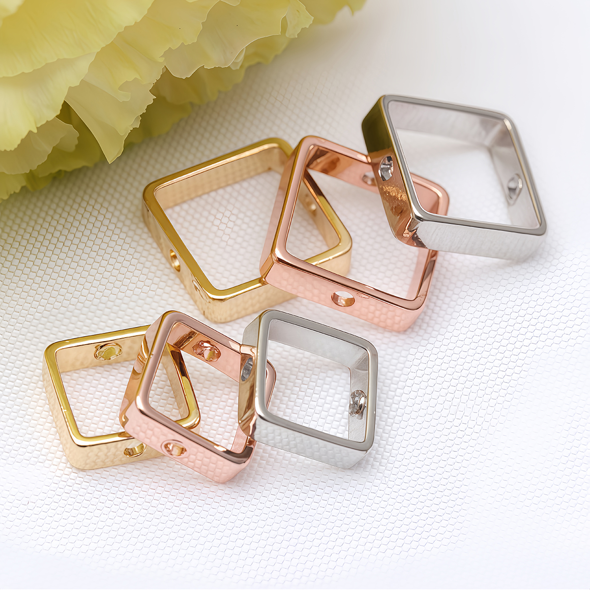10PCS 18K Gold Plated Bead Fra - Metal Photo Panel のレビューと価格