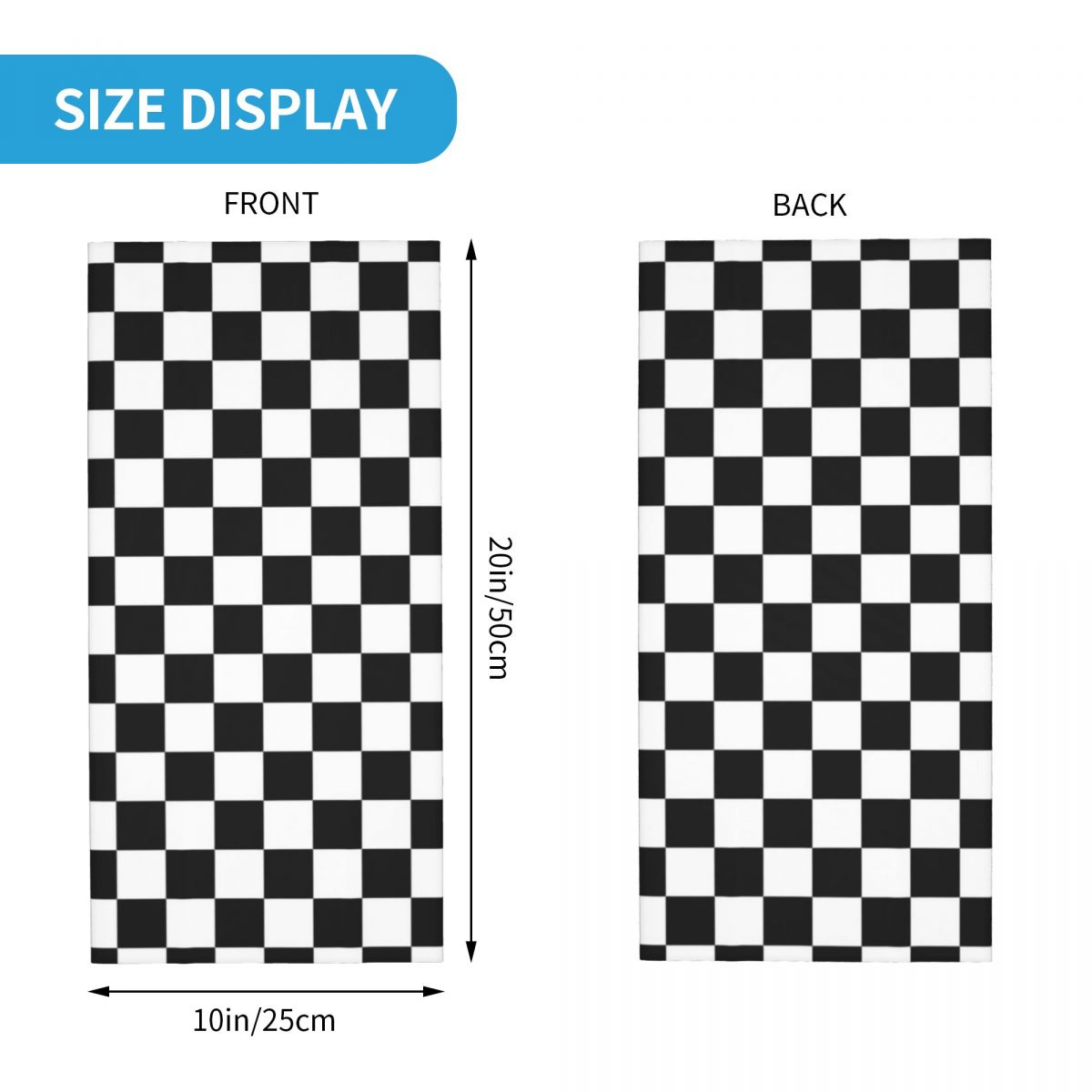 Black And White Checkered Band - Bandana Blank White のレビューと価格
