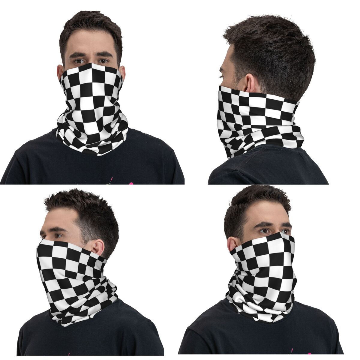 Black And White Checkered Band - Bandana Blank White のレビューと価格
