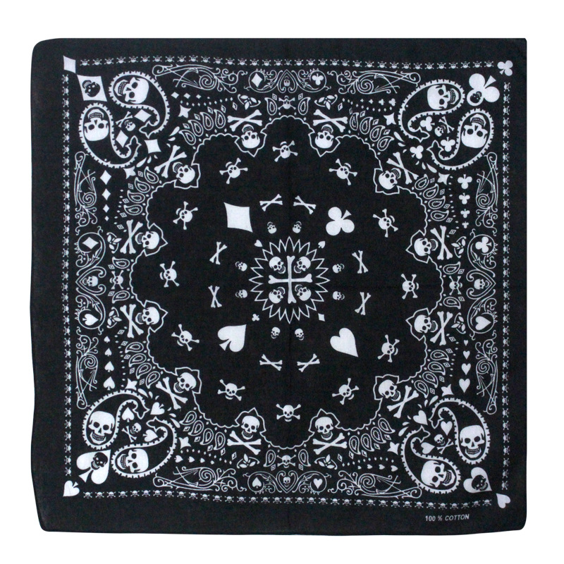 55cm White Black Red Skull Pok - Bandana Blank White のレビューと価格