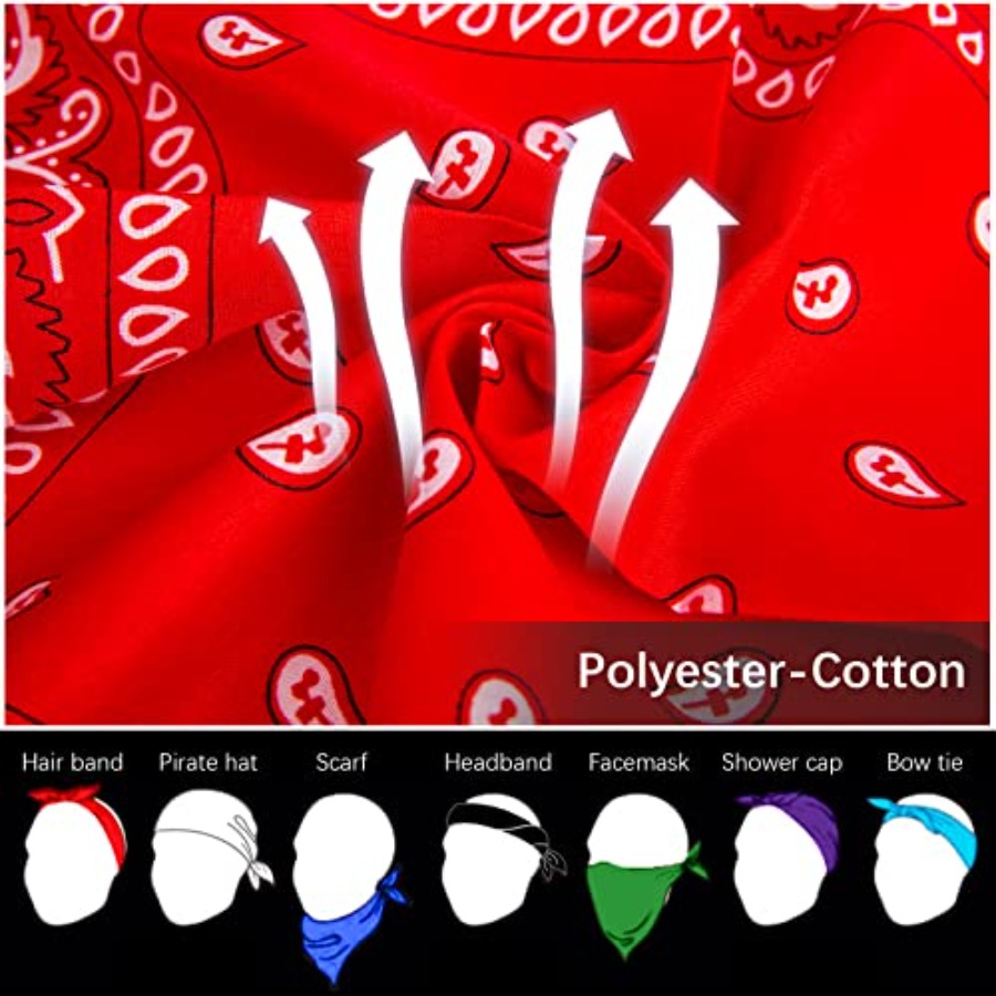 12- Bandanas for Men Women Pai - Bandana Blank White のレビューと価格