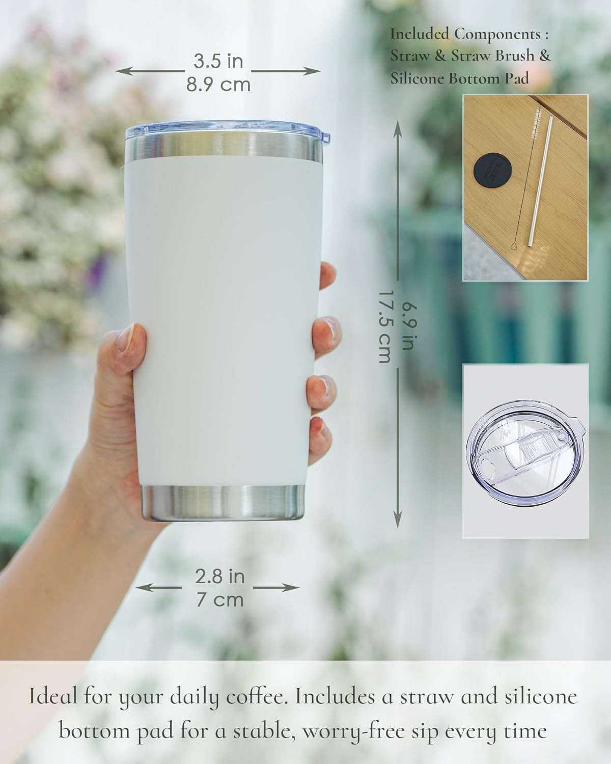20oz Leakproof Travel Coffee T - Tumbler 20Oz White のレビューと価格