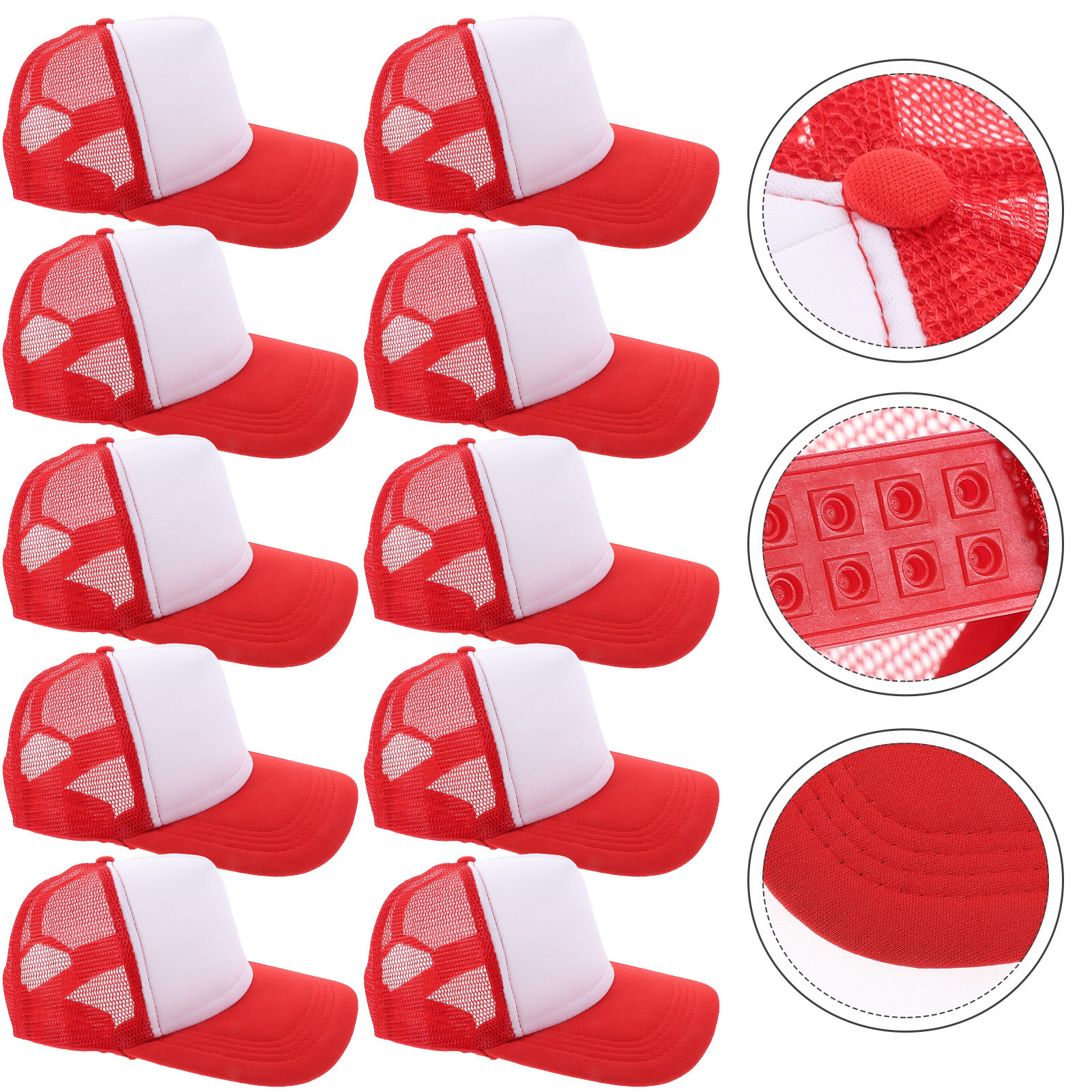 10Pcs Blank Mesh Baseball Hat  - Hat Sublimation Blank のレビューと価格