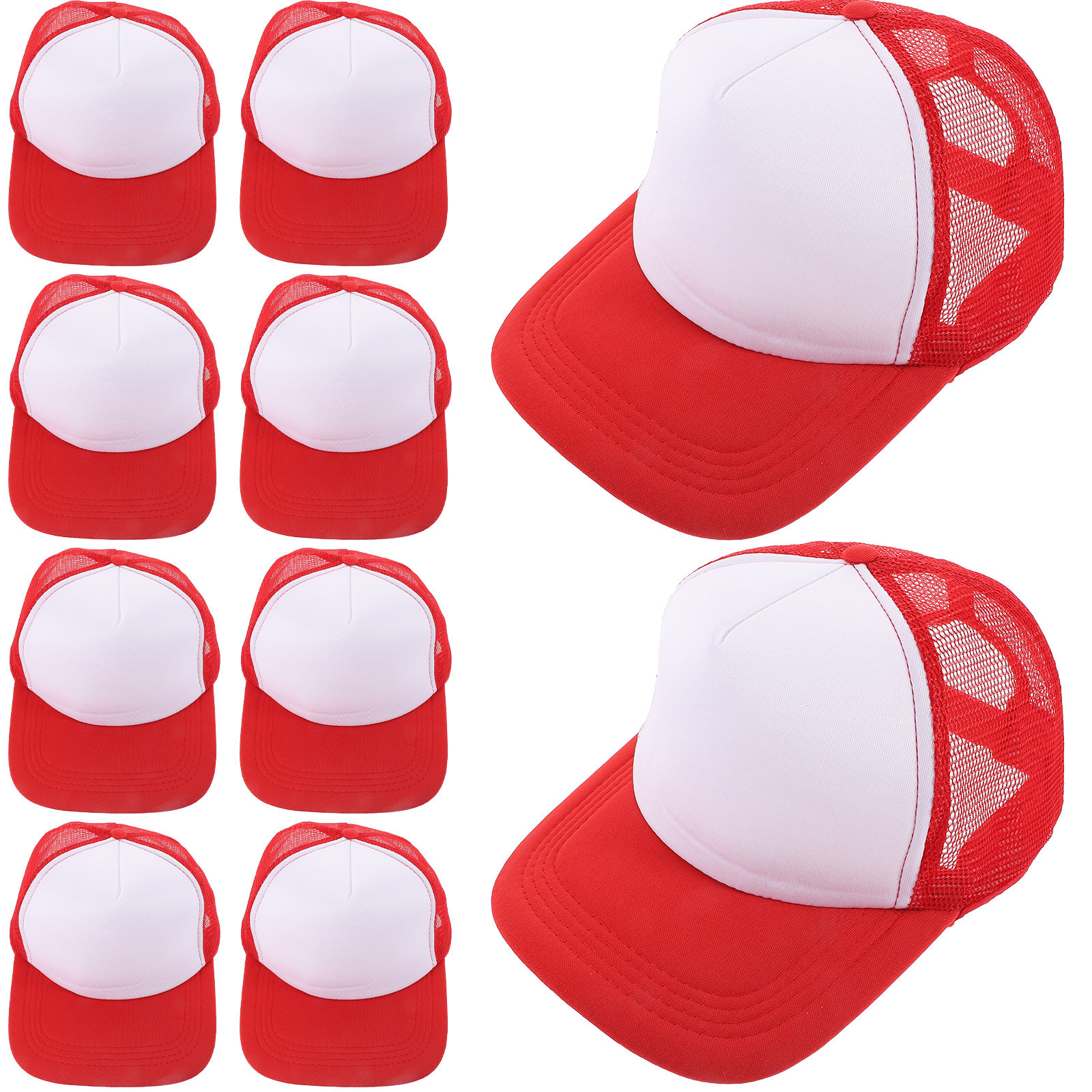 10Pcs Blank Mesh Baseball Hat  - Hat Sublimation Blank のレビューと価格