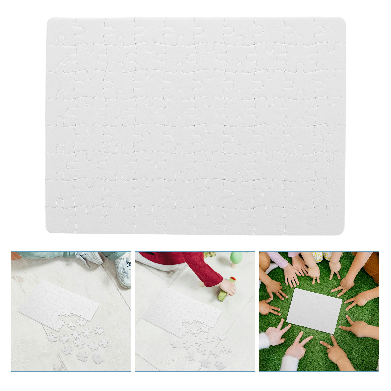 4 Sheets Blank Jigsaw Puzzle B - Puzzle Blank White のレビューと価格