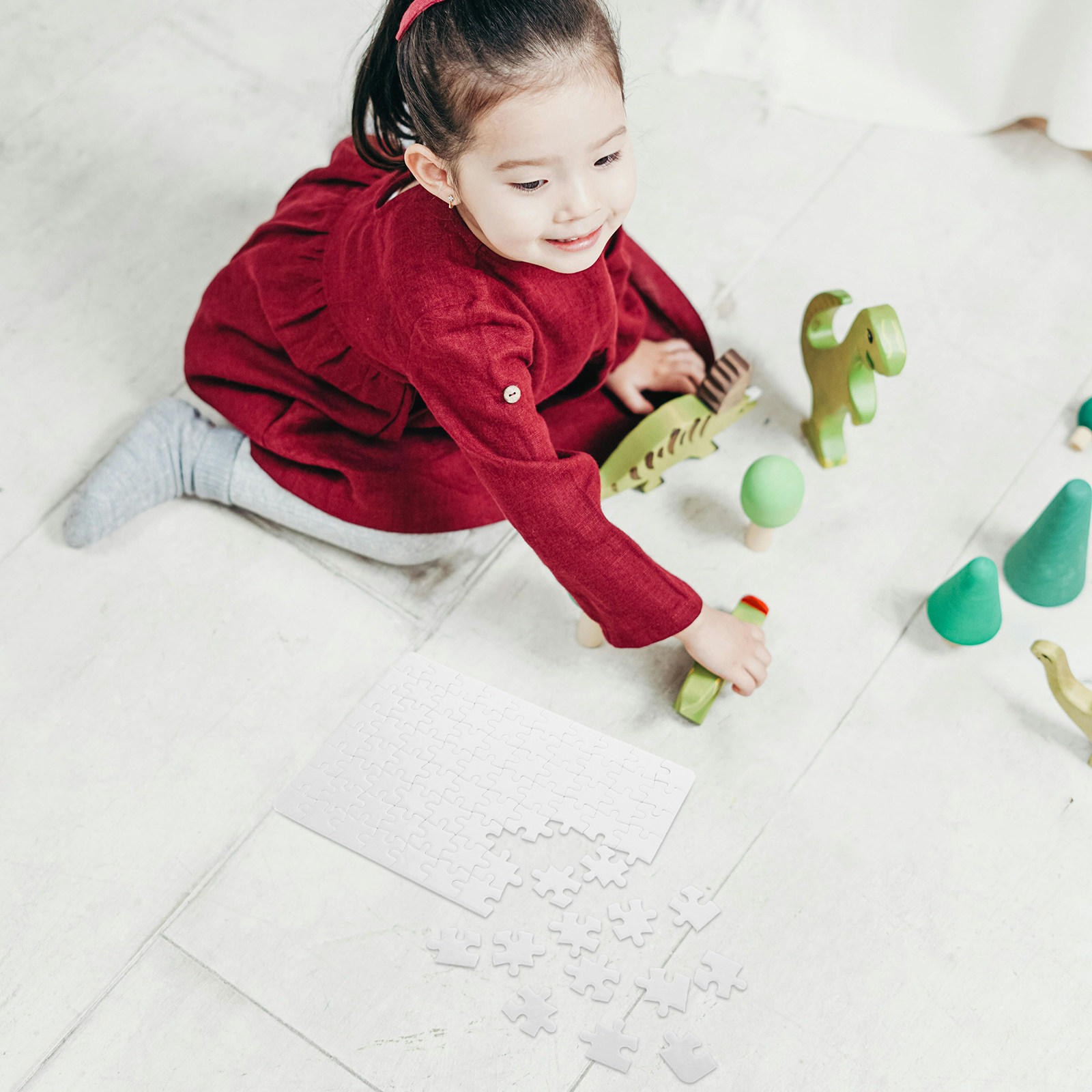 4 Sheets Blank Jigsaw Puzzle B - Puzzle Blank White のレビューと価格