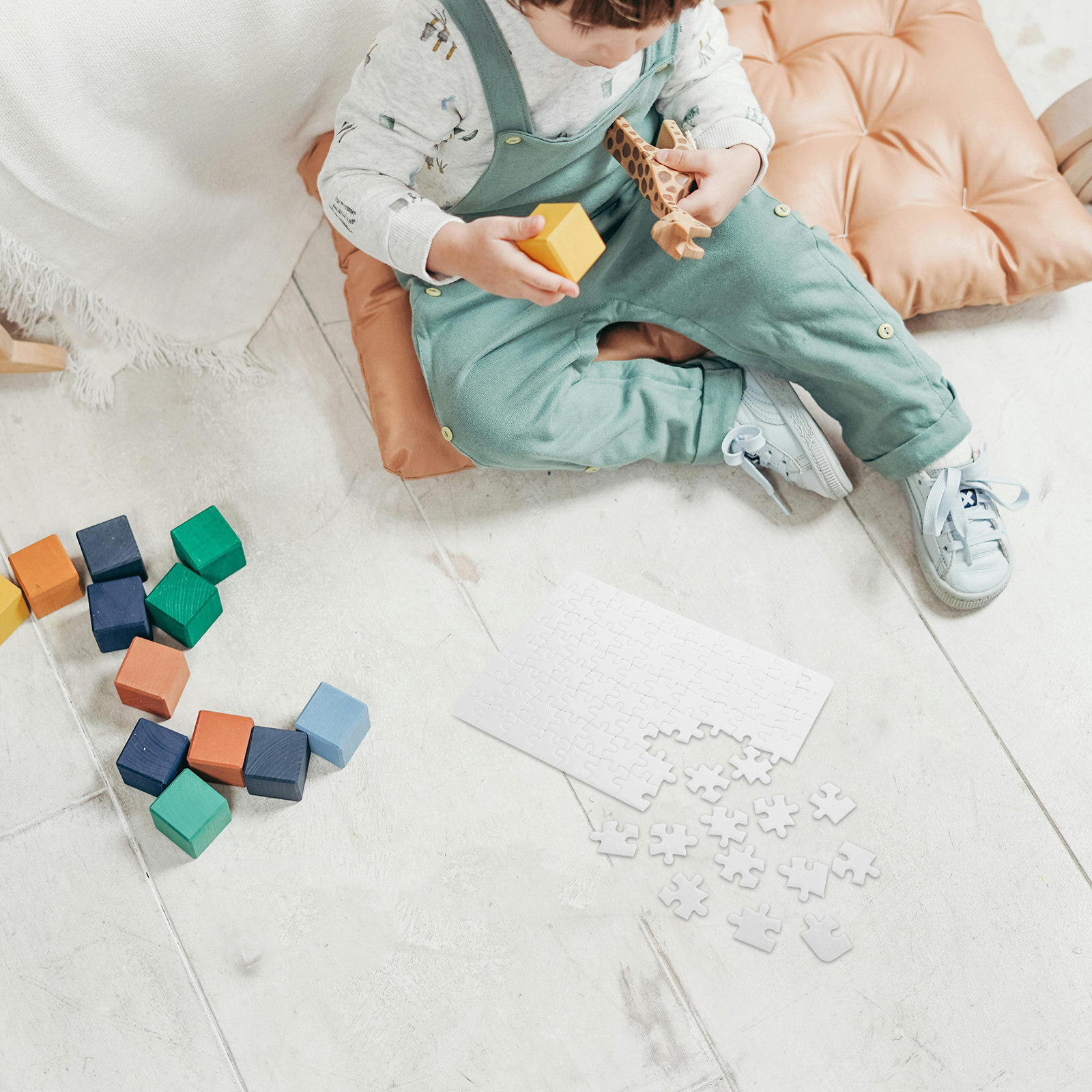 4 Sheets Blank Jigsaw Puzzle B - Puzzle Blank White のレビューと価格